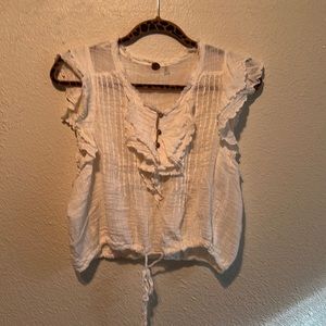 Free people one size xs cream top